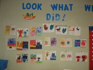 Our completed "Hot Dogs, and Cool Cats!"