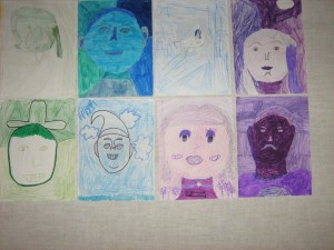 You can see the effort that students put into their self-portraits.