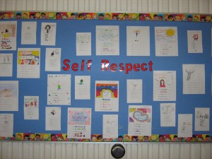 We are also responsible for the Virtues Assembly and Board this month. Our virtue is self-respect. 