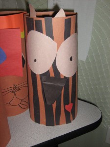 A creative zebra head for our totem poles! 