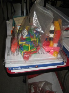 What manipulatives could you use today... snap cubes, cm cubes, or congruent squares! 