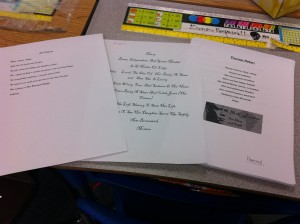 Some of our published poems. 