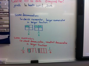 Don't forget our strategies for comparing fractions from yesterday. 