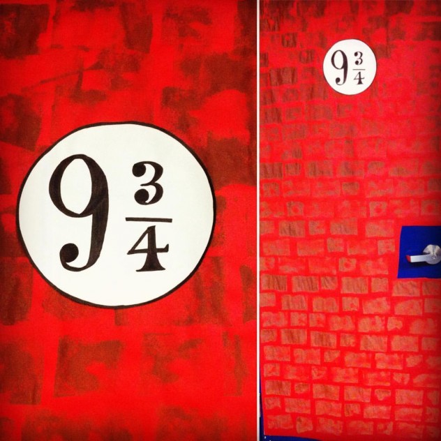 Students had to travel through Platform 9 3/4 to get into class today. 